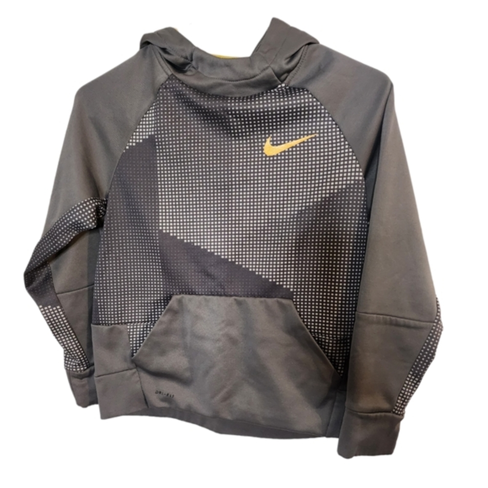 Nike dri fit gray yellow pullover